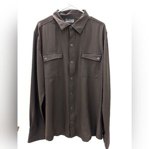 Golite Men's Snap Button Lightweight Jacket Brown Collar XXL 106003111